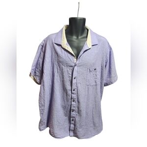 Daniel Hechter Light Purple Men's Linen/Cotton Casual Shirt